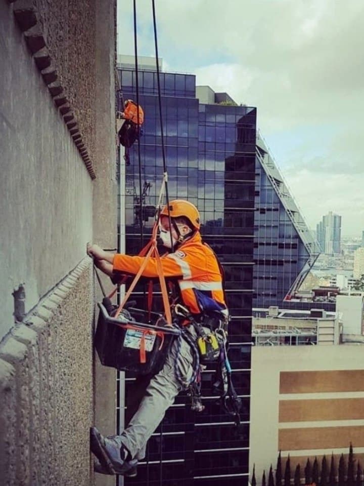 J&J on rope access, heritage facade work above Sydney