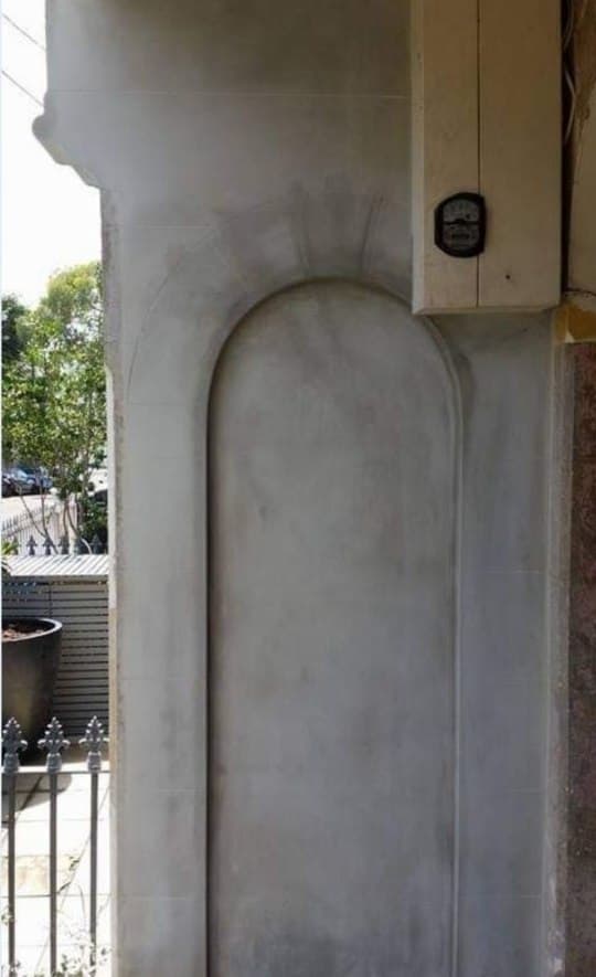 After, Rendered entrance archway